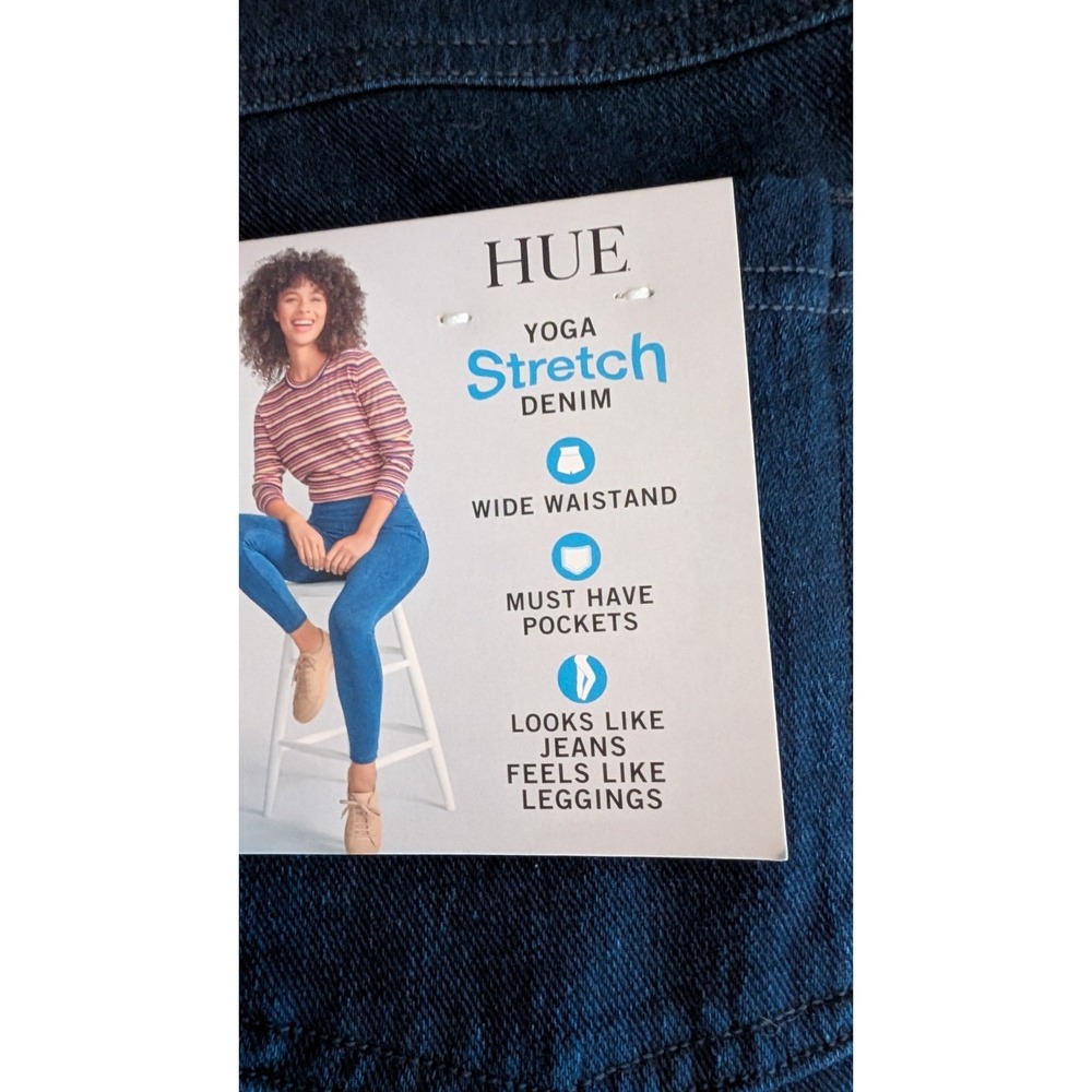 Women's Hue Denim Leggings Plus Size 16-18 XL Midnight Blue